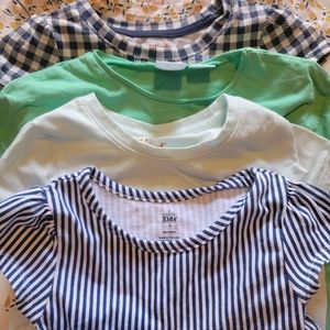 Girls short sleeve T shirts of 5,zara,cat and jack,headquarters kids,size 4-5